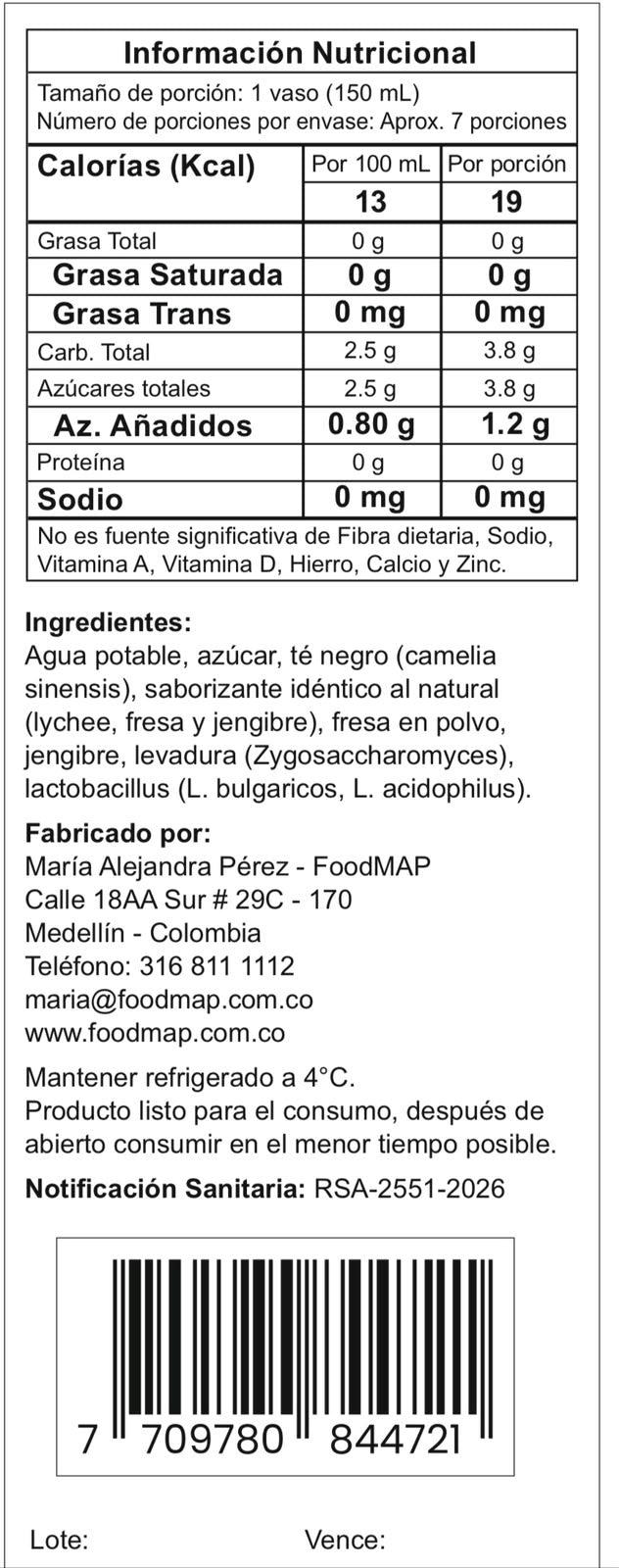 Druum -Té fermentado tipo Kombucha