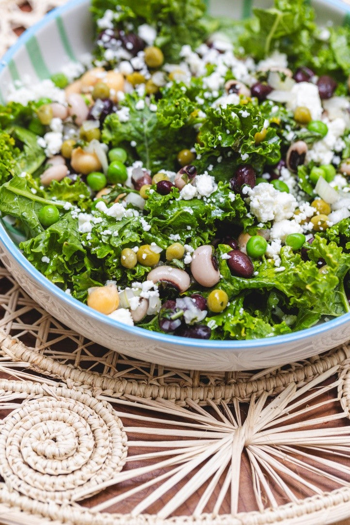 Ensalada de Kale con Frijoles marinados