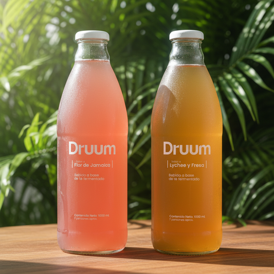 Druum Flor de Jamaica y Lychee y Fresa lifestyle natural