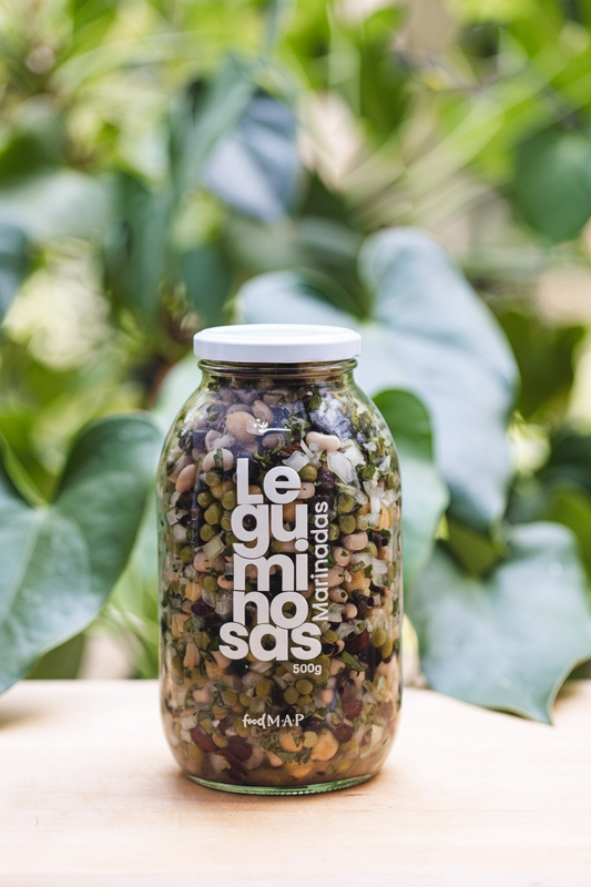 Leguminosas Marinadas con tapa blanca