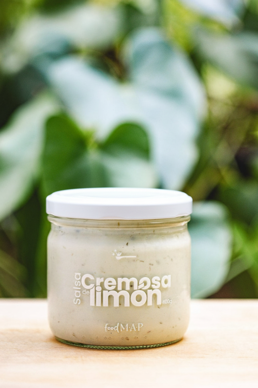 Salsa Cremosa de Limón con tapa blanca